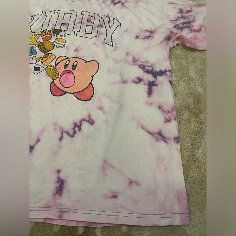 Kirby Nintendo custom tie dye purple pink T-shirt men’s size 2XL SOLD - Picture 4 of 6